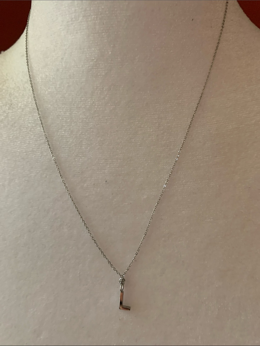 Silver L Initial Pendant Necklace - Classic Monogram